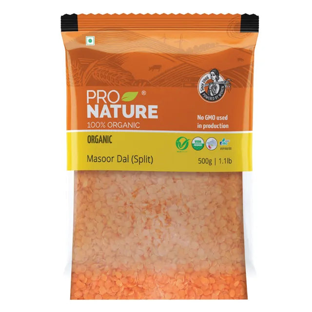 Organic Masoor Dal (Split) - Pro Nature