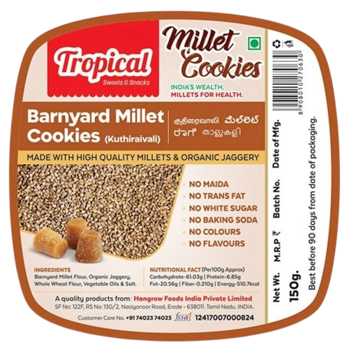 Barnyard Millet Cookies - Kuthiraivalli - Tropical