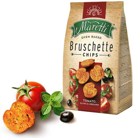 Bruschette Tomato, olives & oregano -Maretti-70gm