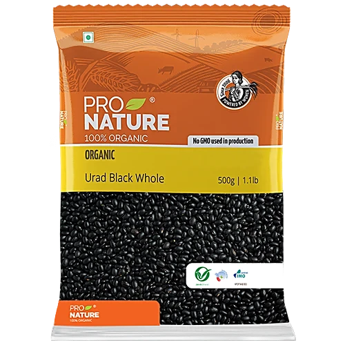 Organic Black Urad Whole - Pro Nature