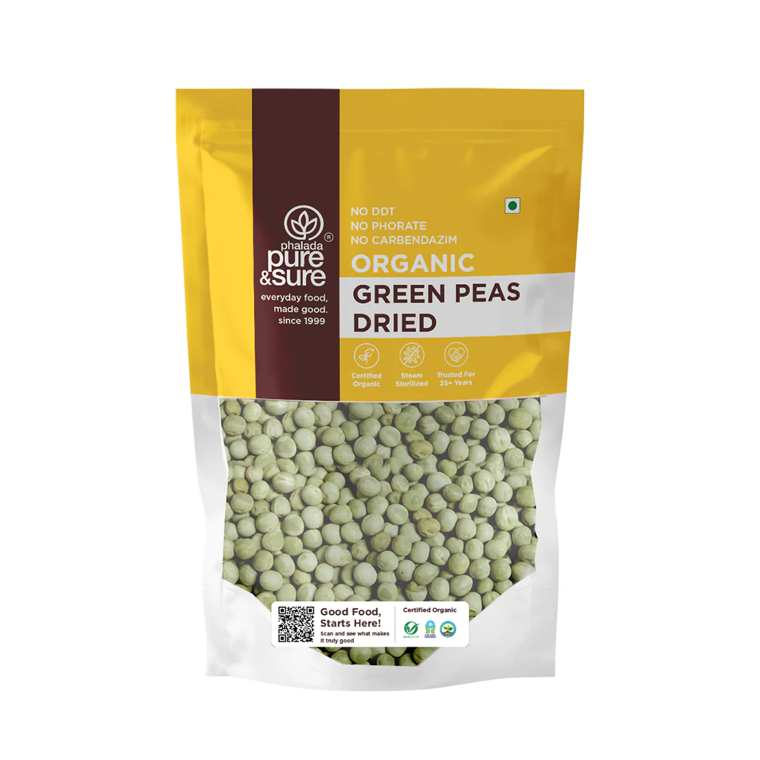 Organic green peas Dried - Pure & Sure