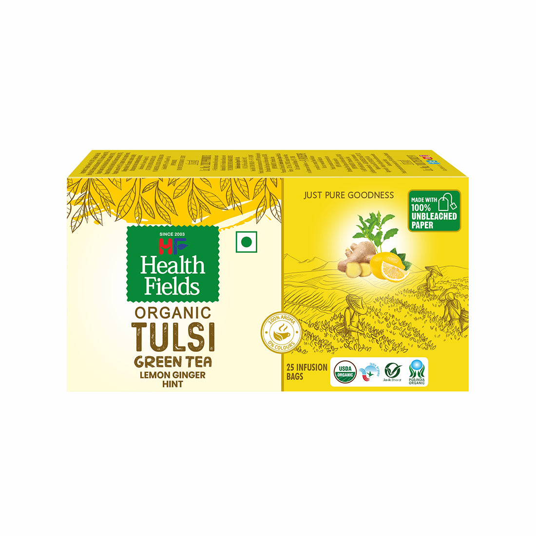 Organic Tulsi Green Tea Lemon Ginger Hint