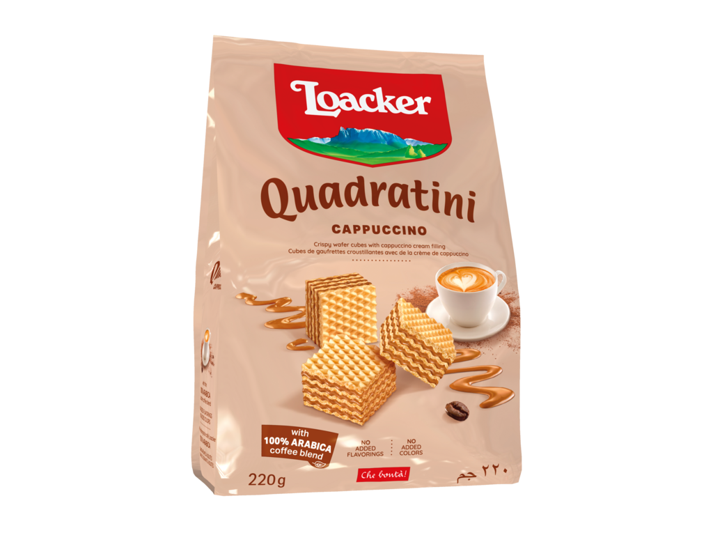 Wafer Quadratini Cappuccino -Loacker-110gm